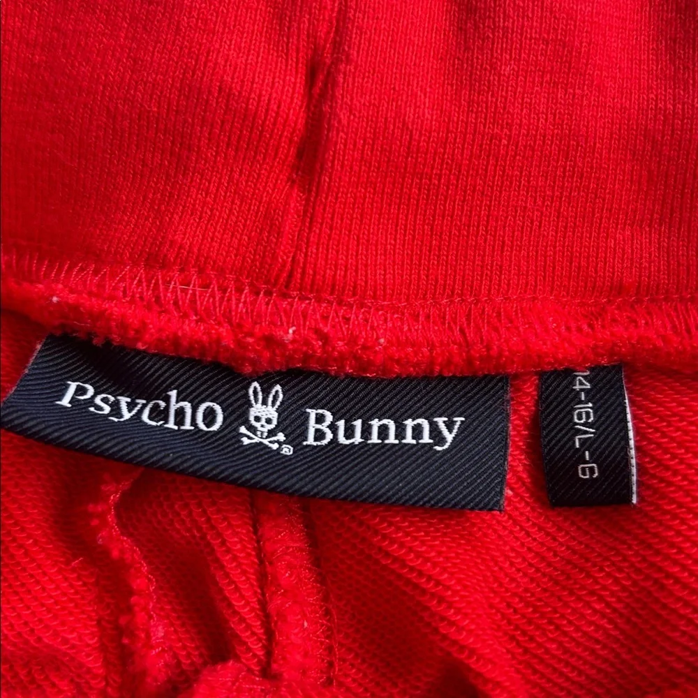 Psycho Bunny Boys Santa Fe sweat shorts red spice age 14-16